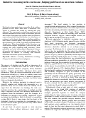 Cover page: Inductive reasoning in the courtroom: Judging guilt based on uncertain evidence