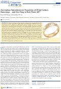 Cover page: Anomalous Optoelectronic Properties of Chiral Carbon Nanorings…and One Ring to Rule Them All