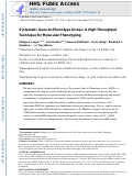 Cover page: Systematic Gene-to-Phenotype Arrays: A High-Throughput Technique for Molecular Phenotyping.