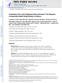 Cover page: Sedentary time and peripheral artery disease: The Hispanic Community Health Study/Study of Latinos