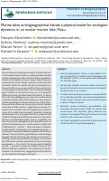 Cover page: Marine lakes as biogeographical islands: a physical model for ecological dynamics in an insular marine lake, Palau