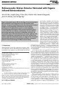 Cover page: Retinomorphic Motion Detector Fabricated with Organic Infrared Semiconductors.