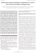 Cover page: Mobile Extracorporeal Membrane Oxygenation for Covid-19 Does Not Pose Extra Risk to Transport Team.