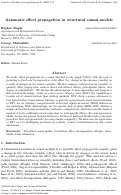 Cover page: Axiomatic effect propagation in structural causal models