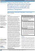 Cover page: Improving heart failure care and guideline-directed medical therapy through proactive remote patient monitoring-home telehealth and pharmacy integration