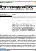 Cover page: ZBTB12 is a molecular barrier to dedifferentiation in human pluripotent stem cells.