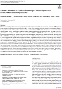 Cover page: Gender Differences in Cardiac Chronotropic Control: Implications for Heart Rate Variability Research