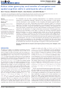 Cover page: Action video game play and transfer of navigation and spatial cognition skills in adolescents who are blind