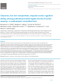 Cover page: Oxytocin, but not vasopressin, impairs social cognitive ability among individuals with higher levels of social anxiety: a randomized controlled trial.