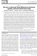 Cover page: All wet or dried up? Real differences between aquatic and terrestrial food webs