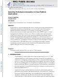 Cover page: Detecting Performance Anomalies in Cloud Platform Applications.