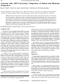 Cover page: Concerns with AED Conversion: Comparison of Patient and Physician Perspectives