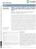 Cover page: Magnetic resonance imaging of tumor-associated-macrophages (TAMs) with a nanoparticle contrast agent