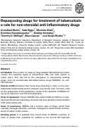 Cover page: Repurposing drugs for treatment of tuberculosis: a role for non-steroidal anti-inflammatory drugs.