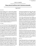 Cover page: Primary Adrenal Insufficiency due to Autoimmune Adrenalitis