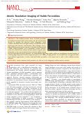 Cover page: Atomic Resolution Imaging of Halide Perovskites