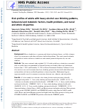 Cover page: Risk profiles of adults with heavy alcohol use: Drinking patterns, behavioral and metabolic factors, health problems, and racial and ethnic disparities.