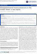 Cover page: Extraparenchymal neurocysticercosis in the United States: a case report