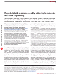 Cover page: Phased diploid genome assembly with single-molecule real-time sequencing.