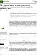 Cover page: The Correlation between the Elastic Modulus of the Achilles Tendon Enthesis and Bone Microstructure in the Calcaneal Crescent