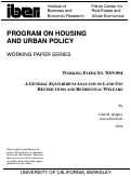 Cover page: A General Equilibrium Analysis of Land Use Restrictions and Residential Welfare