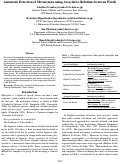 Cover page: Automatic Detection of Metonymies using Associative Relations between Words