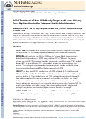 Cover page: Initial Treatment of Men With Newly Diagnosed Lower Urinary Tract Dysfunction in&nbsp;the Veterans Health Administration