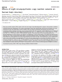 Cover page: Effects of eight neuropsychiatric copy number variants on human brain structure