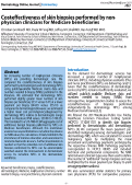 Cover page: Cost-effectiveness of skin biopsies performed by non-physician clinicians for Medicare beneficiaries