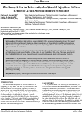 Cover page: Weakness After an Intra-articular Steroid Injection: A Case Report of Acute Steroid-induced Myopathy