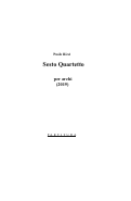 Cover page: Sesto Quartetto