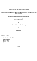 Cover page: Response of Strongly Nonlinear Dissipative Metamaterials to Quasiharmonic And Pulses Excitation