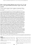 Cover page: Effects of biomass burning, lightning, and convection on O3, CO, and NOy over the tropical Pacific and Australia in August–October 1998 and 1999