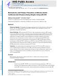 Cover page: Mechanisms and primary prevention of atherosclerotic cardiovascular disease among people living with HIV