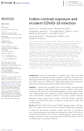 Cover page: Iodine contrast exposure and incident COVID-19 infection.