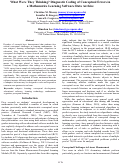 Cover page: What Were They Thinking? Diagnostic Coding of Conceptual Errors ina Mathematics Learning Software Data Archive