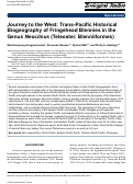 Cover page: Journey to the West: Trans-Pacific Historical Biogeography of Fringehead Blennies in the Genus Neoclinus (Teleostei: Blenniiformes).