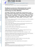 Cover page: Mouthwash use and cancer of the head and neck