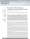 Cover page: Fluorescence lifetime imaging of endogenous biomarker of oxidative stress