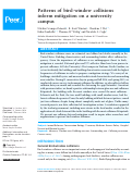 Cover page: Patterns of bird-window collisions inform mitigation on a university campus