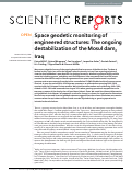 Cover page: Space geodetic monitoring of engineered structures: The ongoing destabilization of the Mosul dam, Iraq