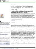 Cover page: Cis-eQTL-based trans-ethnic meta-analysis reveals novel genes associated with breast cancer risk