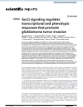 Cover page: Gα12 signaling regulates transcriptional and phenotypic responses that promote glioblastoma tumor invasion