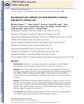 Cover page: Development and validation of a brief dementia screening indicator for primary care