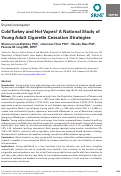 Cover page: Cold Turkey and Hot Vapes? A National Study of Young Adult Cigarette Cessation Strategies