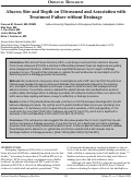 Cover page: Abscess Size and Depth on Ultrasound and Association with Treatment Failure without Drainage