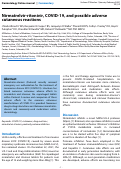 Cover page: Nirmatrelvir-ritonivir, COVID-19, and possible adverse cutaneous reactions