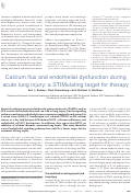 Cover page: Calcium flux and endothelial dysfunction during acute lung injury: a STIMulating target for therapy