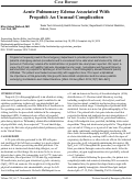 Cover page: Acute Pulmonary Edema Associated With Propofol: An Unusual Complication