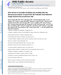 Cover page: Risk factors for hospital morbidity and mortality after the Norwood procedure: A report from the Pediatric Heart Network Single Ventricle Reconstruction trial